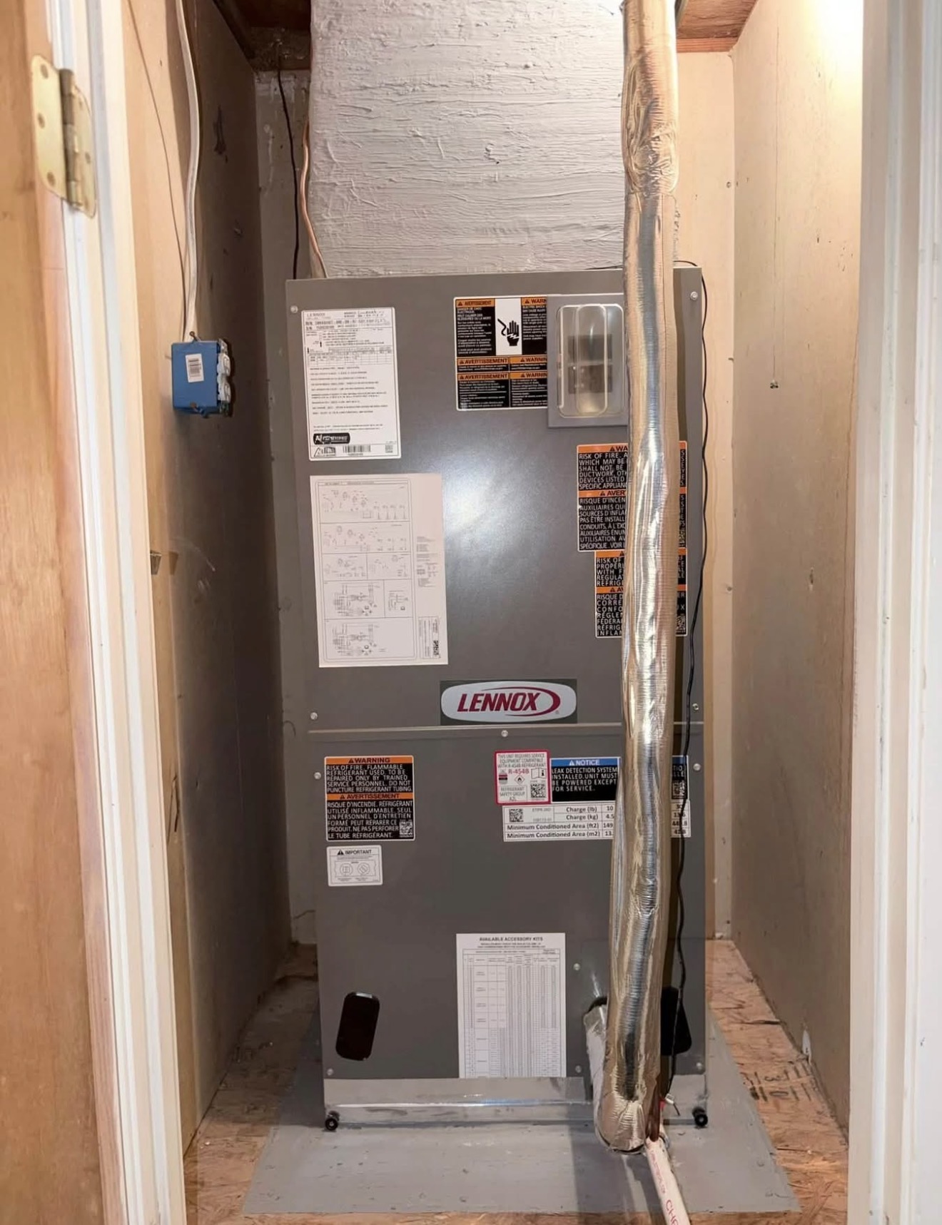 Indoor HVAC system installation